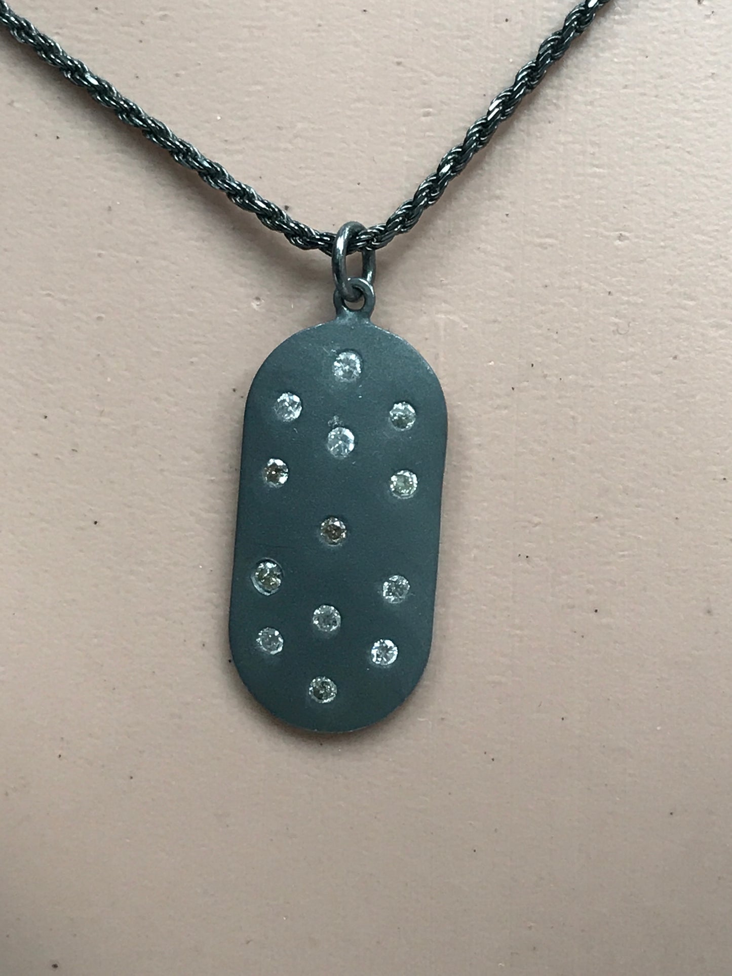 Rectangular  Diamond Pendants