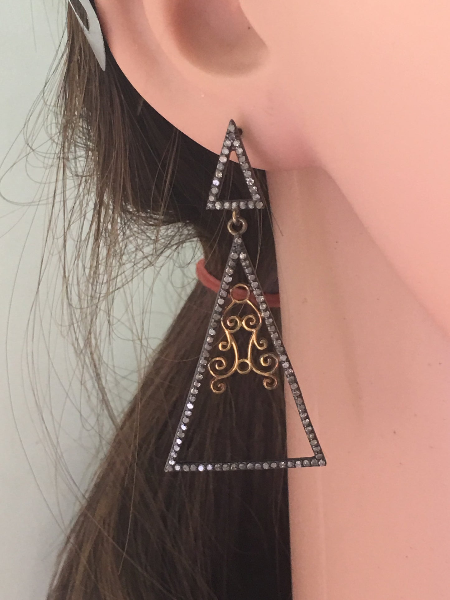 Triangle Diamond Earring