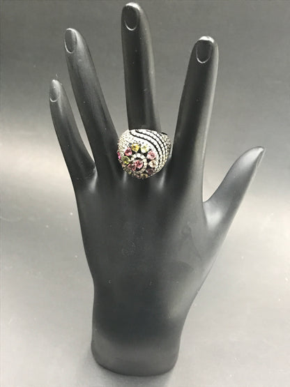 DIAMOND AND MULTI TOURMALINE RINGS