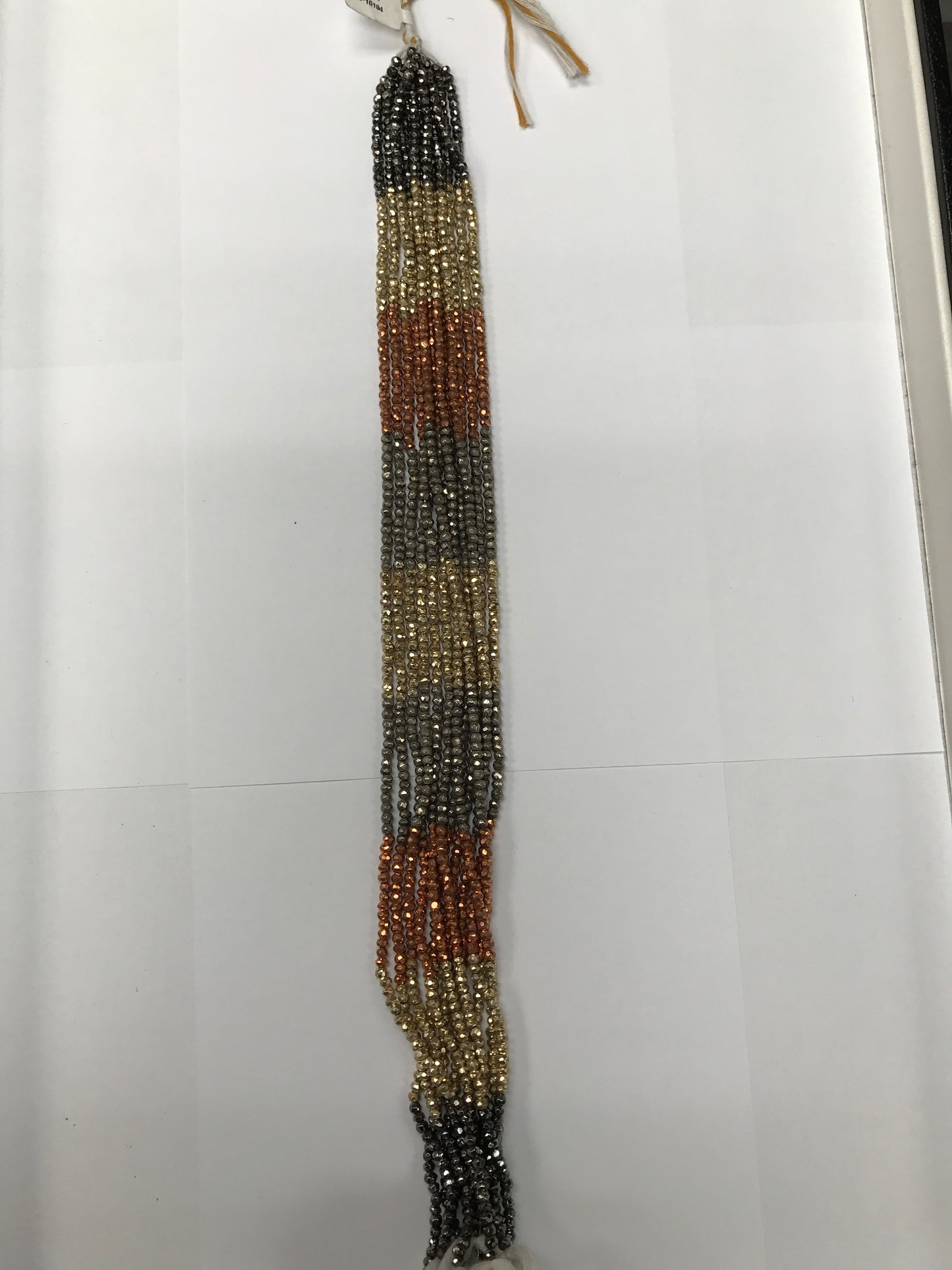 Pyrite Coated Beads Facetted 3-4mm