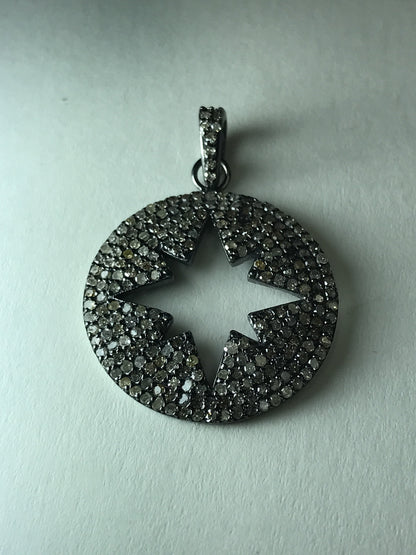 Circle (Hollow Star Shape) Diamond Pendants & Charms