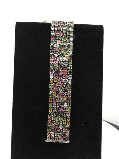 Tourmaline and Diamond Designer Bracelet