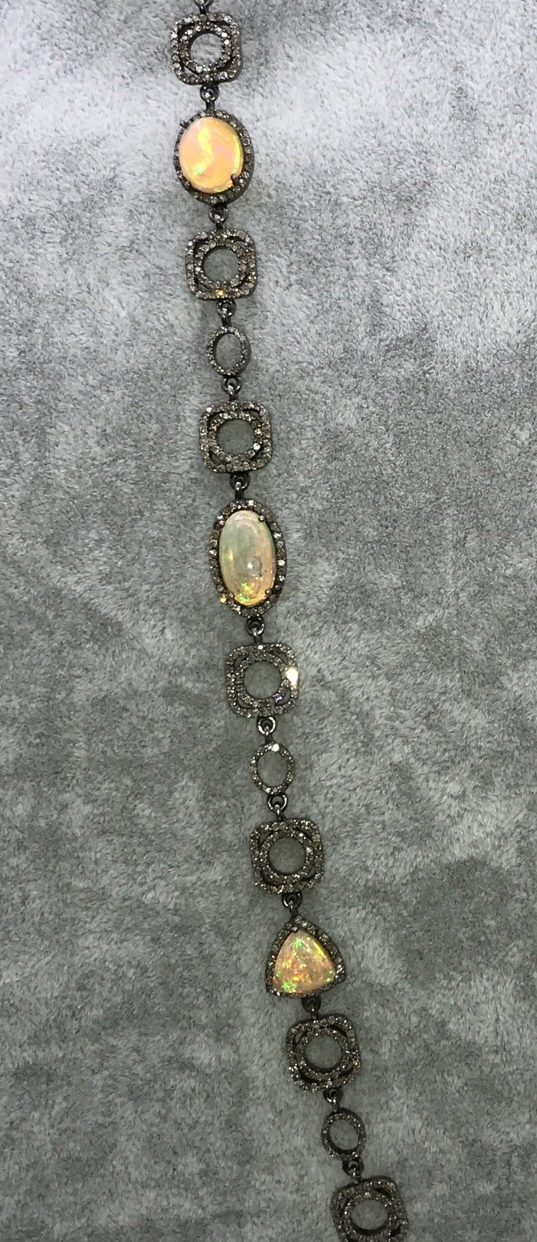 Opal and Diamond Designer Necklace