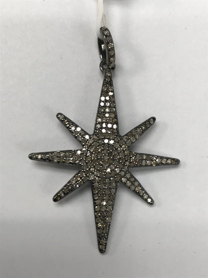 Star Burst Diamond Pendants & Charms Approx 33 x 43 mm