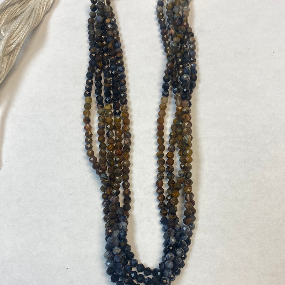 PIETERSITE  BEADS ROUND FACETED 3-4MM