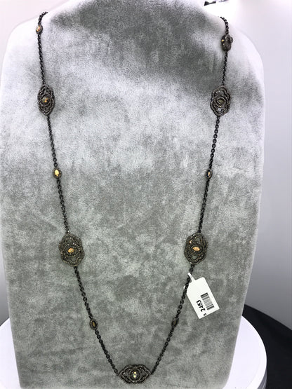 Opal Link Charm Necklace