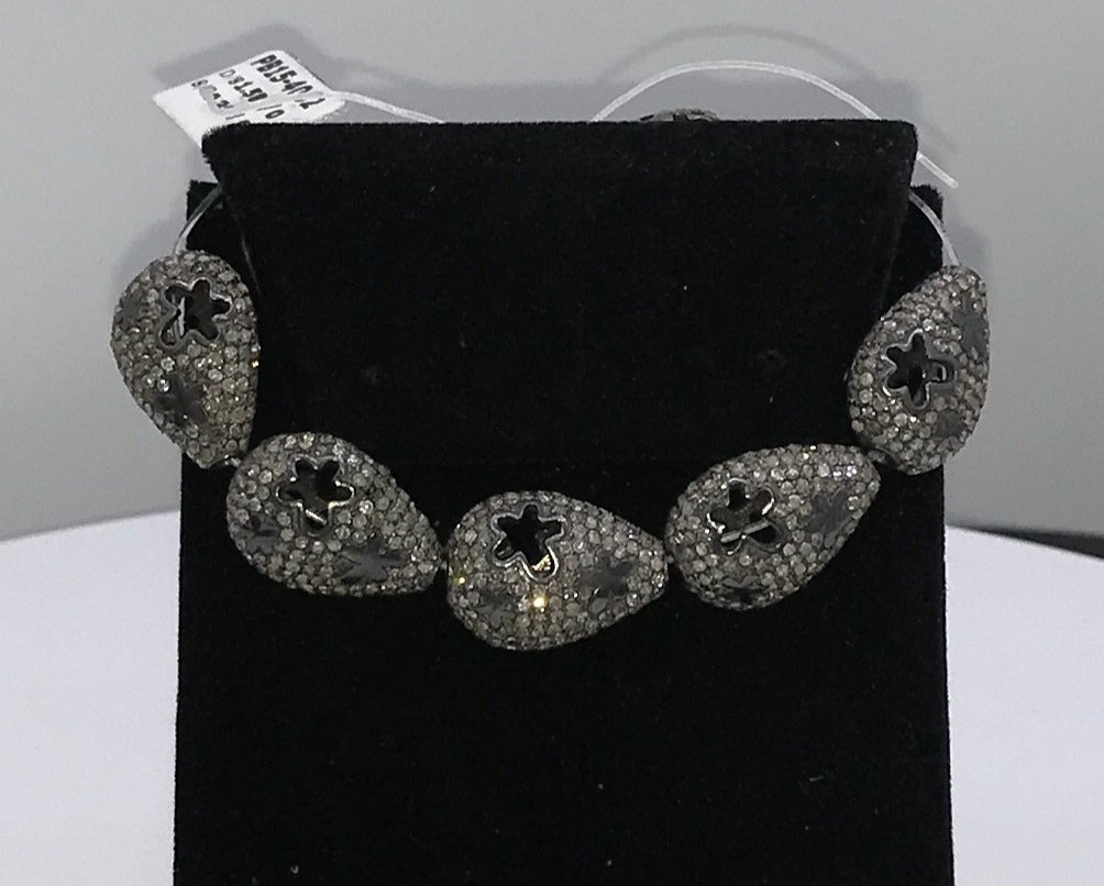 Pear Shape Pave Diamond Beads