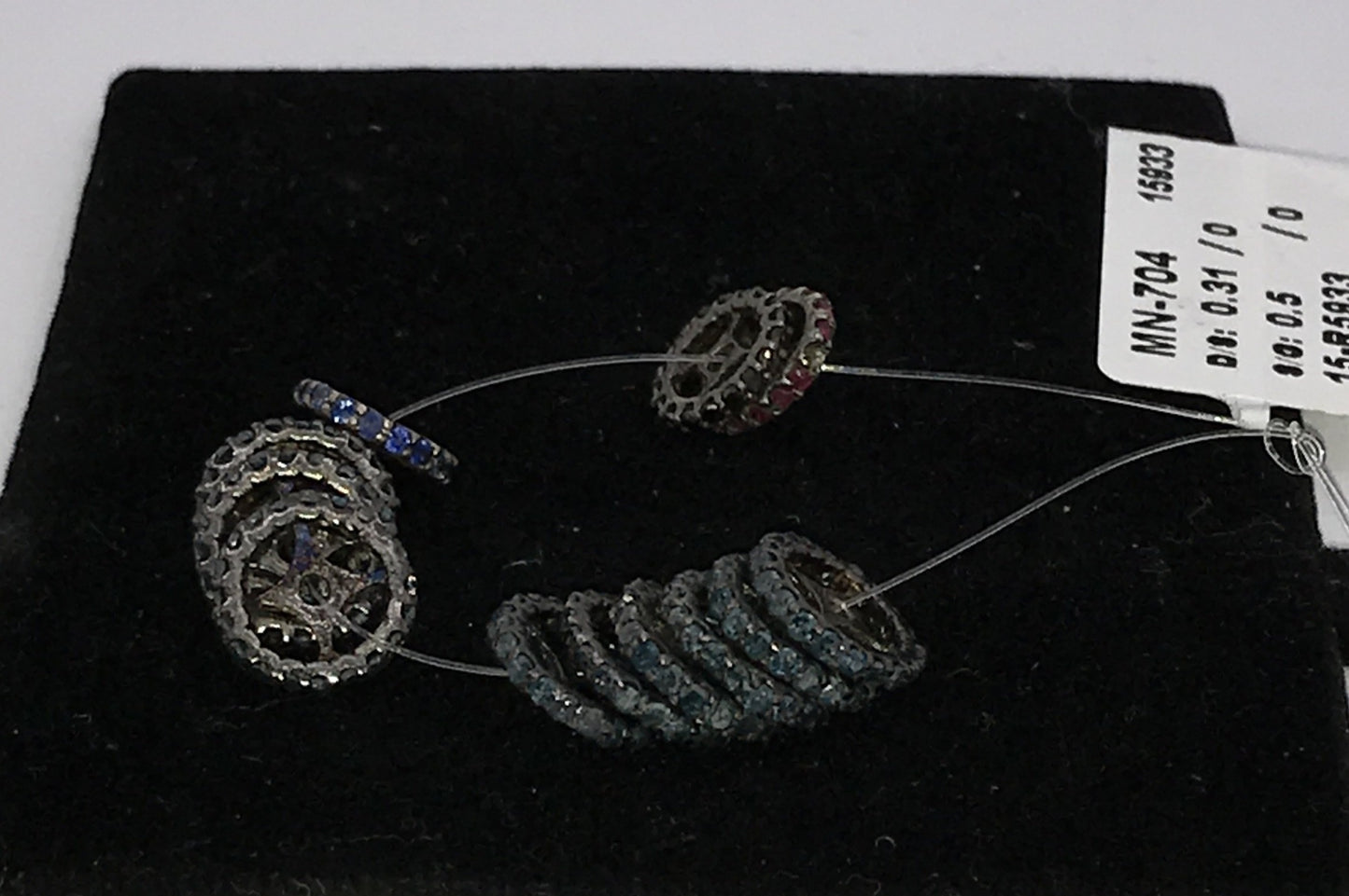 Wheel Shape Spacer Pave Diamond Beads