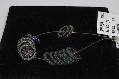 Wheel Shape Spacer Pave Diamond Beads