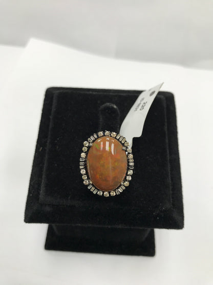 Opal and Diamond Ring