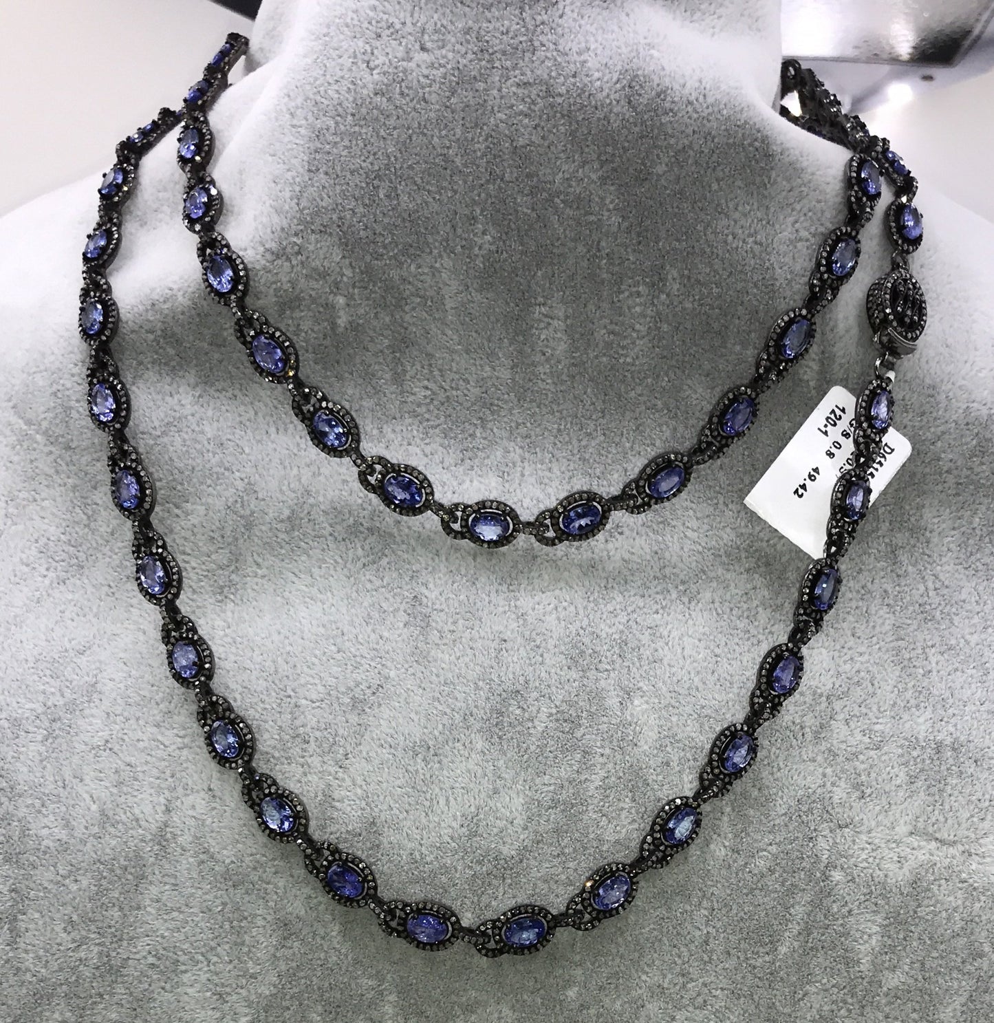 Tanzanite and Diamond Long Necklace