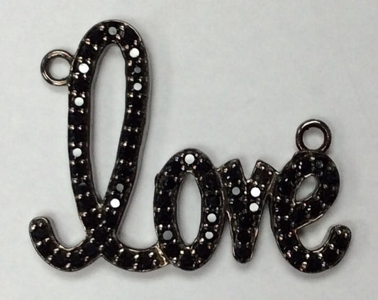 Love Black Spinel Charm