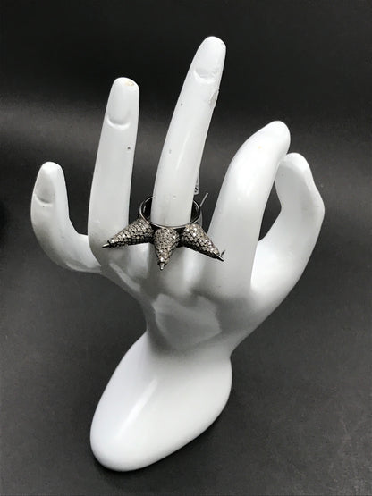 Triple Spike Diamond Ring