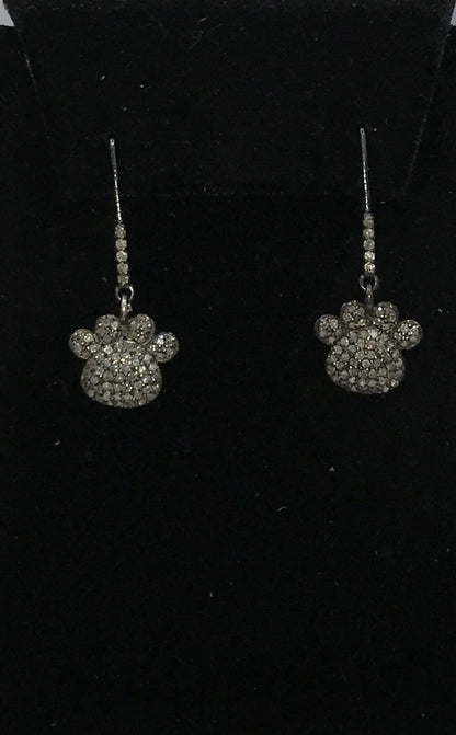 Paw Shape Diamond Earrings