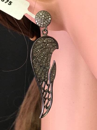 Angel Wings Diamond Earrings,