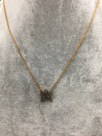 Angel Wing Pave Diamond Necklace with Silver Chain