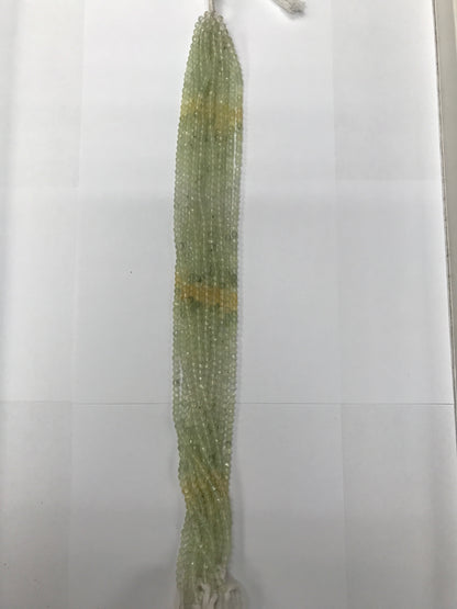 Prehnite Beads Facetted 3-4mm