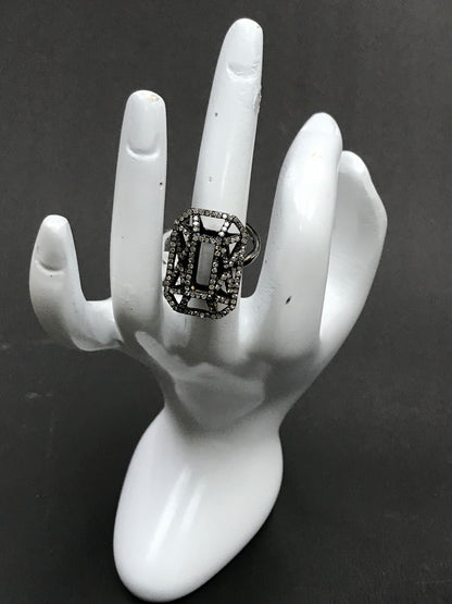 Rectangle Shape Diamond Ring
