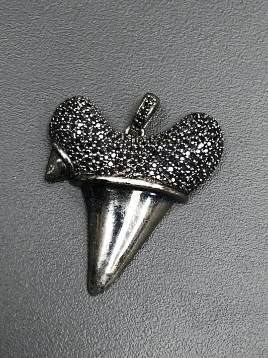 Shark Tooth BlackSpinel Charm