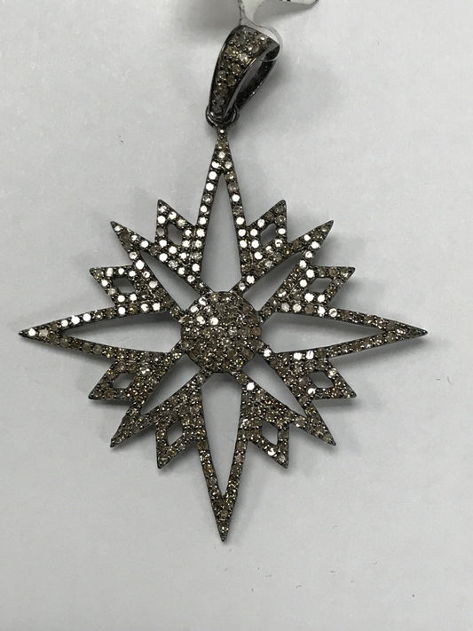 Star Burst (Hollow Shape) Diamond Pendants & Charms