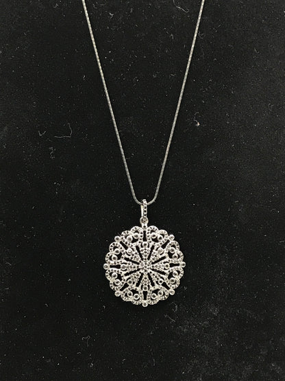 Round Black Spinel Pendant