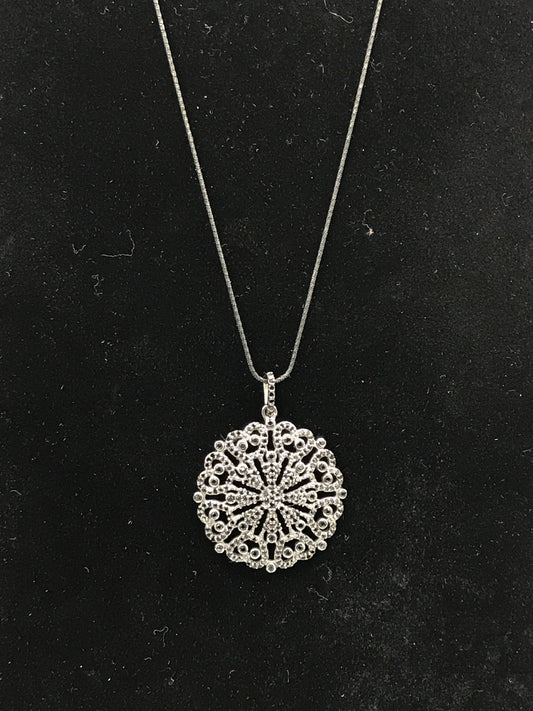 Round Black Spinel Pendant