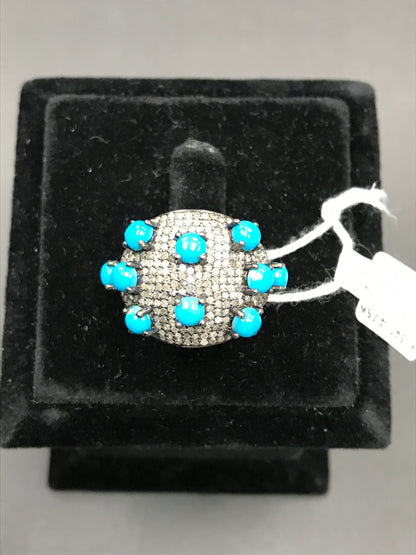 Designer Diamond and Gemstone Ring