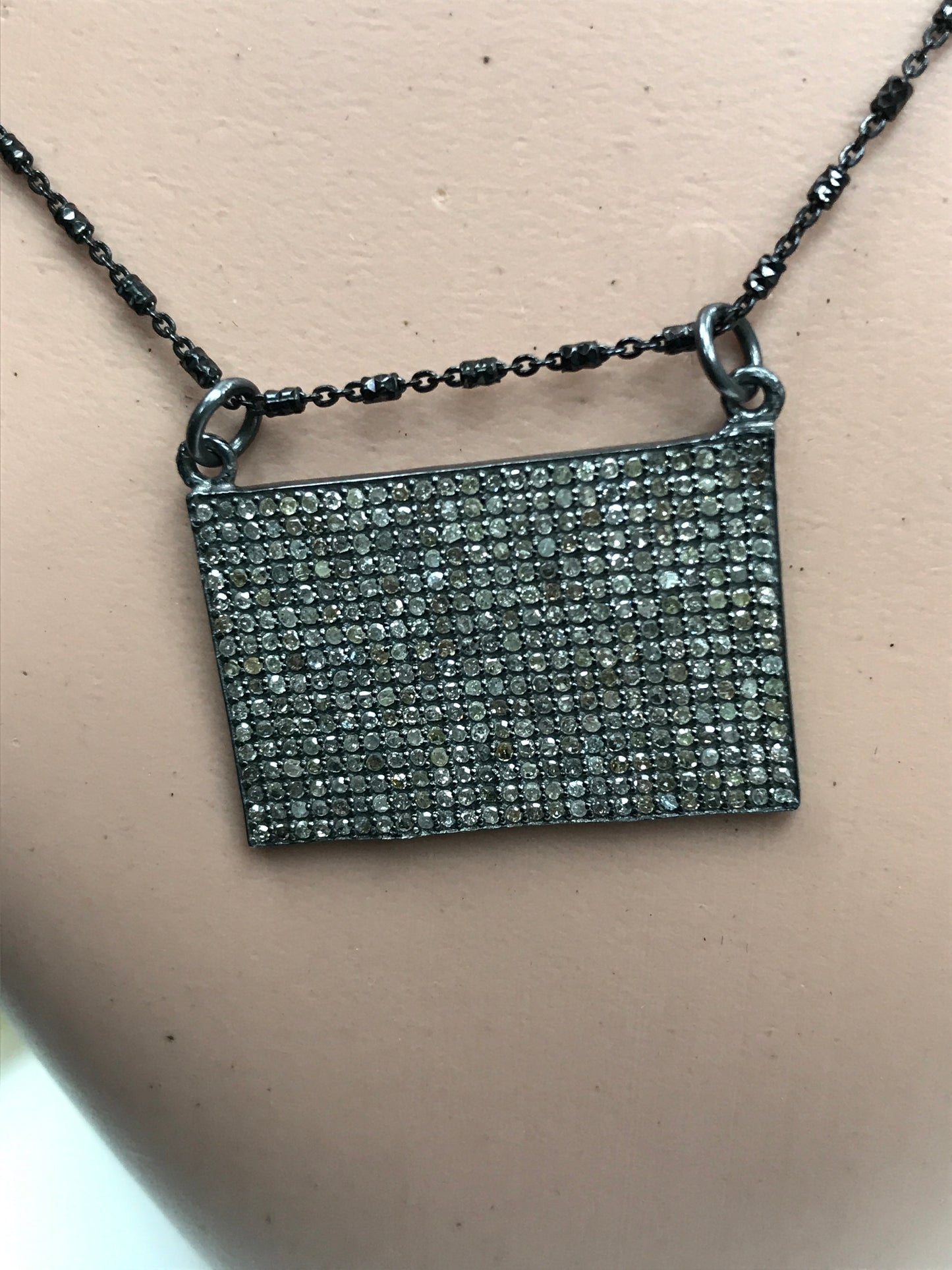 Rectangle Shape Diamond Pendant