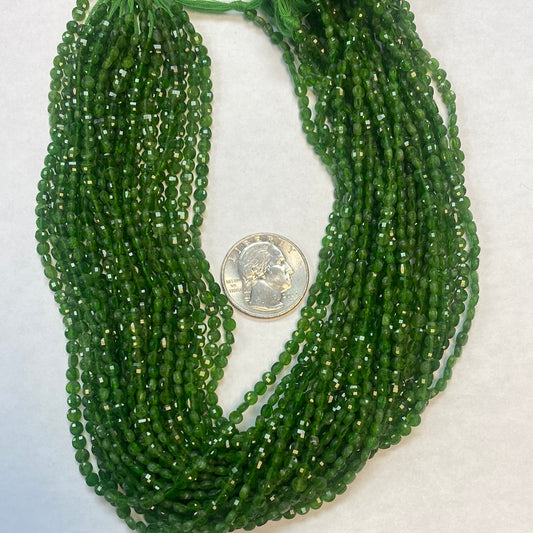 Tourmaline, Green Tourmaline Natural Coin Facetted, Coin Facetted, Beads