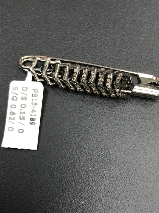 Spacer Silver Pave Diamond Bead