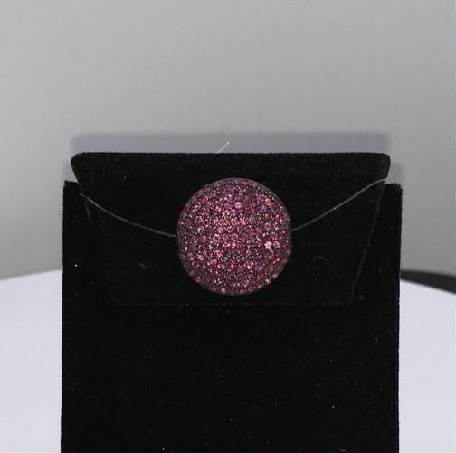 Coin shape pave beads