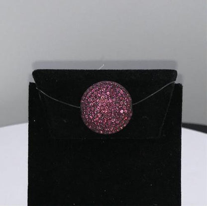 Coin shape pave beads