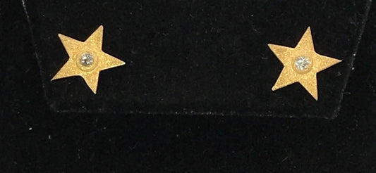 Star Shape Diamond Earring Stud