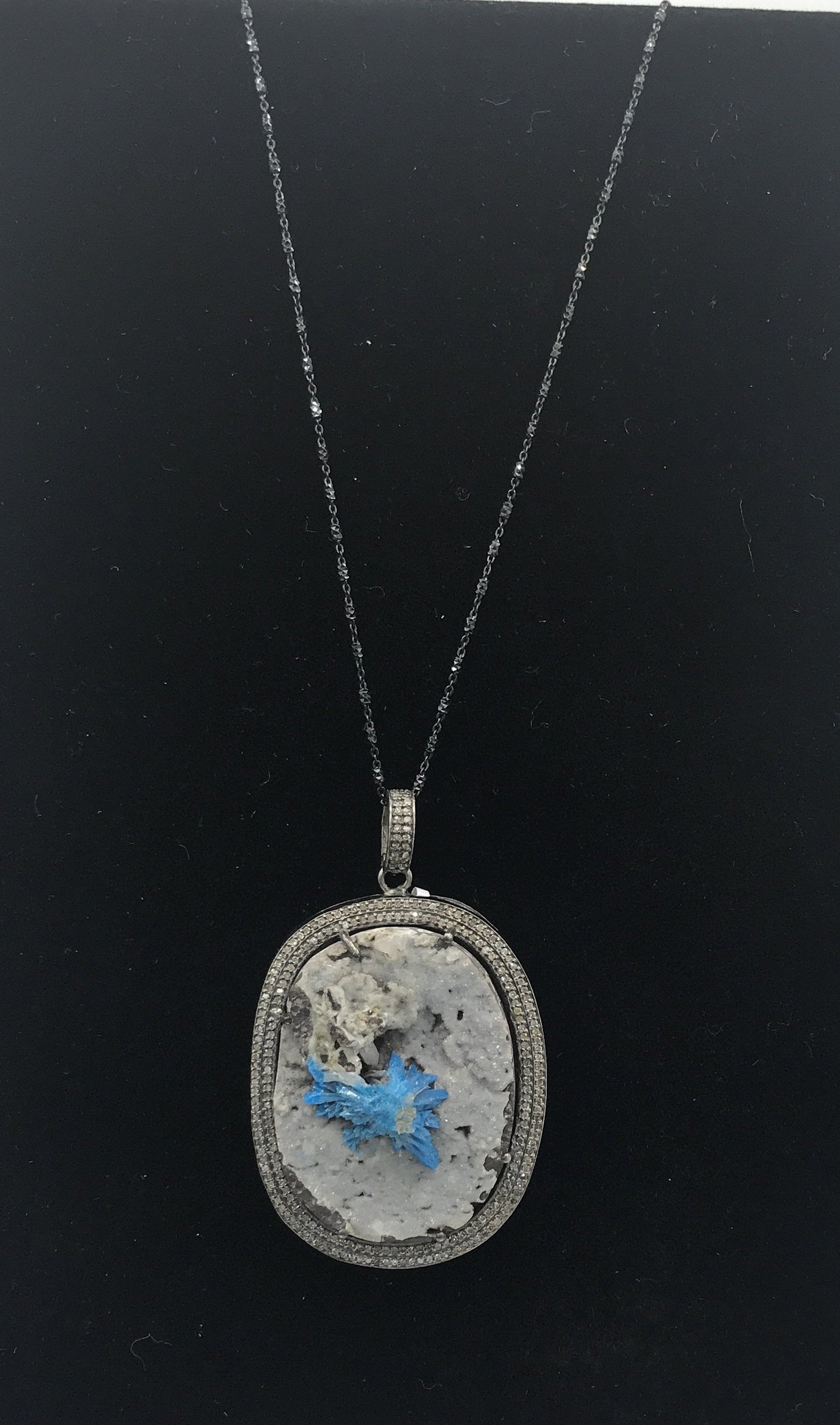 Druzy Diamond Pendant