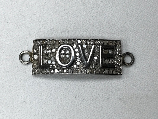 Love Plate Diamond Pendants & Charms