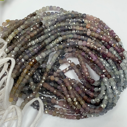 Sapphire, Multi Sapphire Beads Facetted Square,Facetted Box