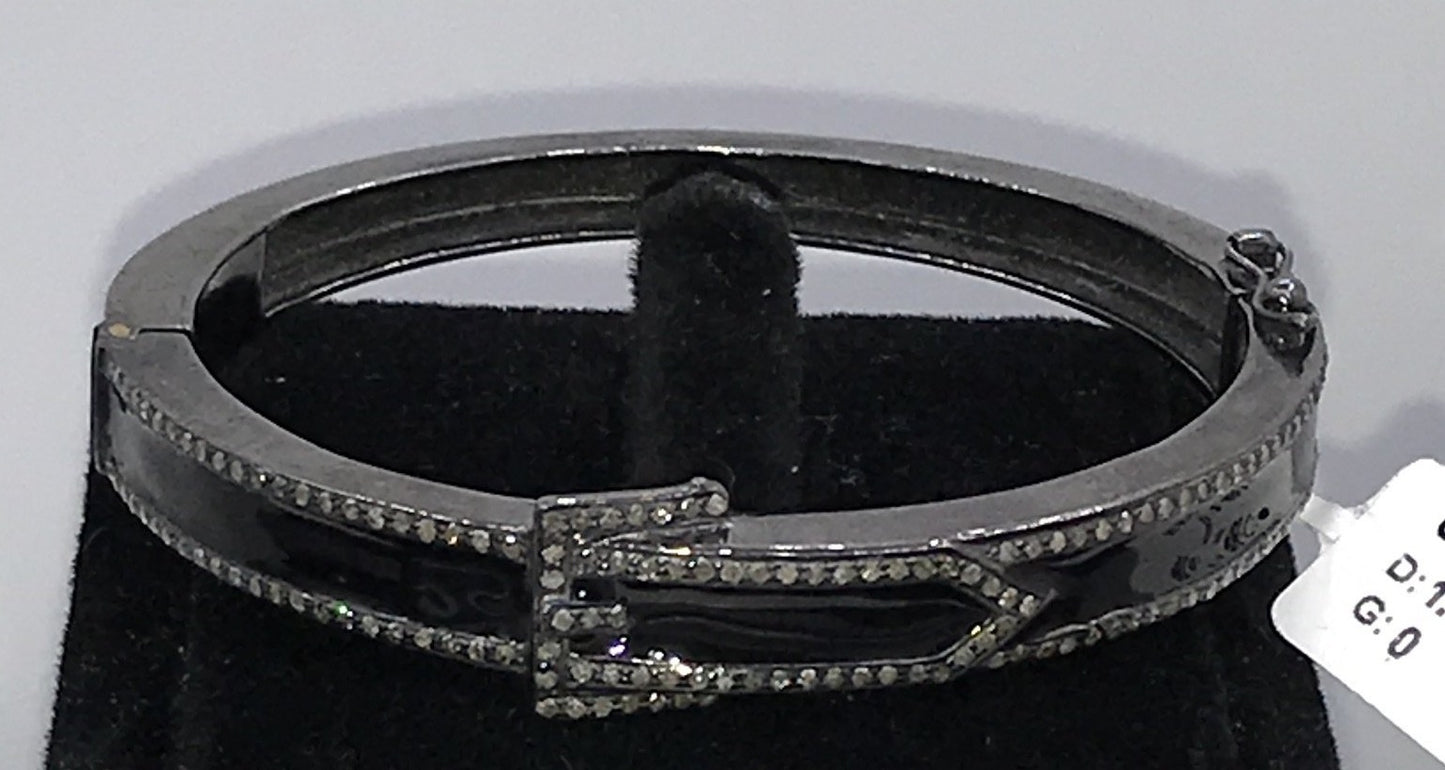 Diamond Enamel Belt Shape Bracelet