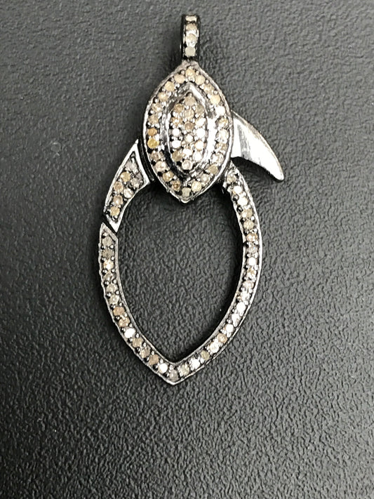 SILVER DIAMOND CLASPS
