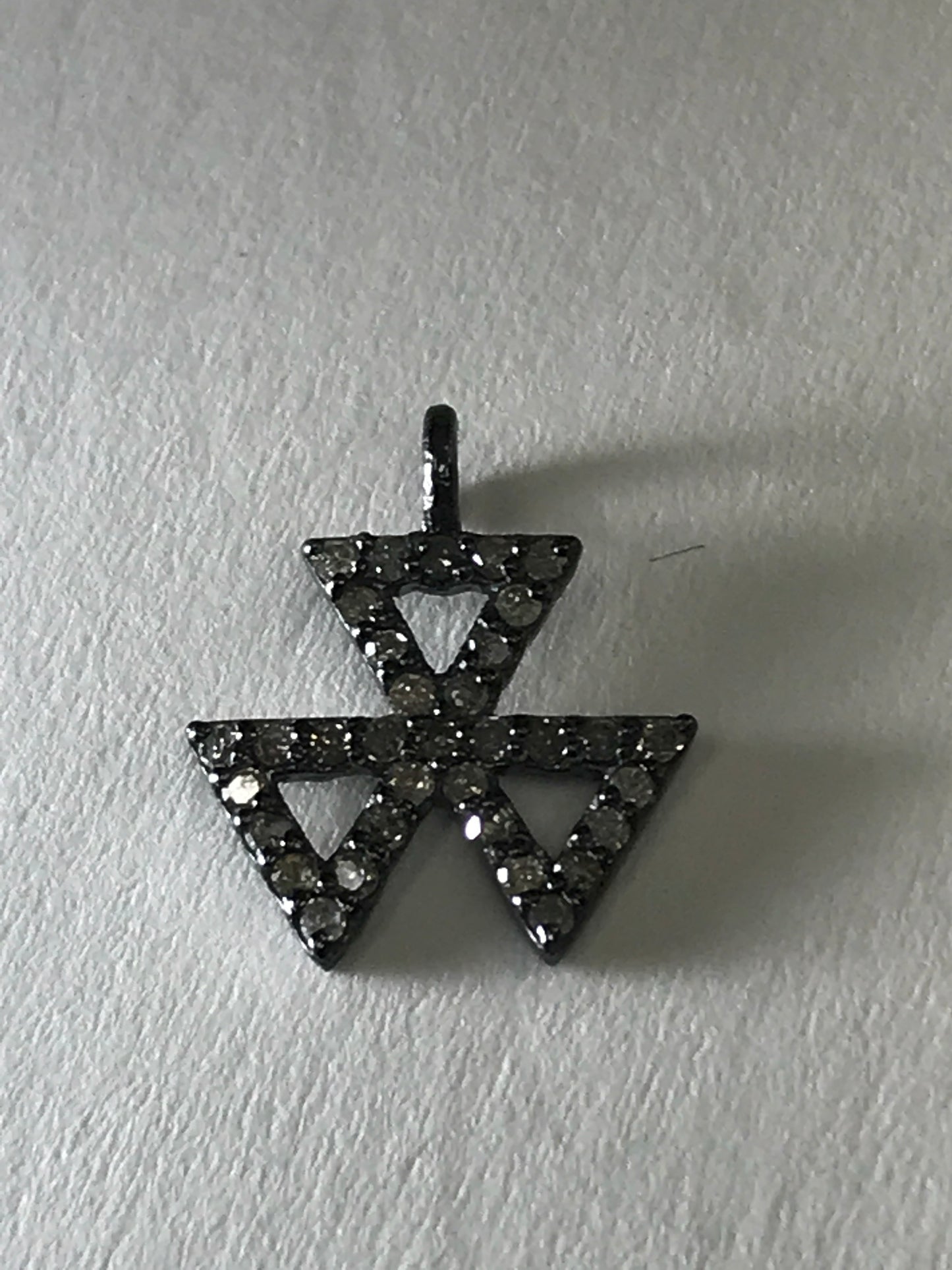 Vintage Diamond Silver Charm
