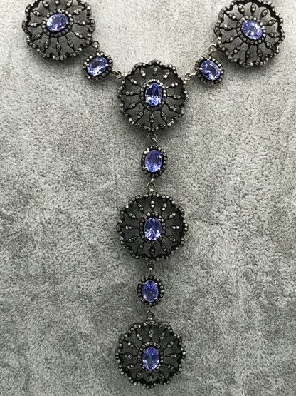 Tanzanite and diamond Necklace