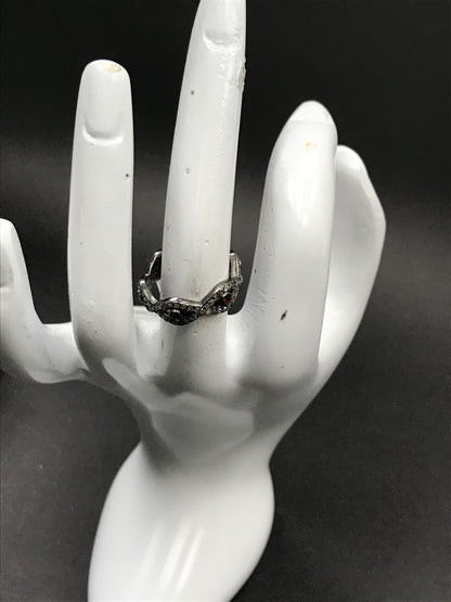 Pave Diamond Ring .925 Oxidized Sterling Silver Diamond Ring, Genuine handmade pave diamond Ring Size Approx 0.84"(6 x 21 MM)