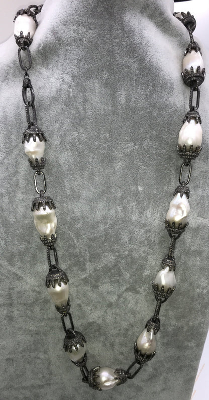 Pearl and Diamond Necklace