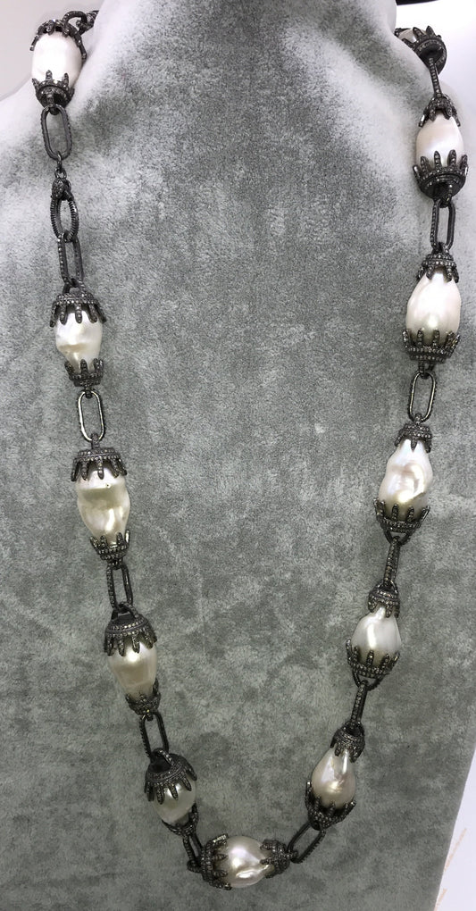 Pearl and Diamond Necklace