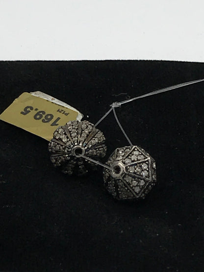 Pave Diamond Beads