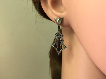Fancy Spike Shape Diamond Earring