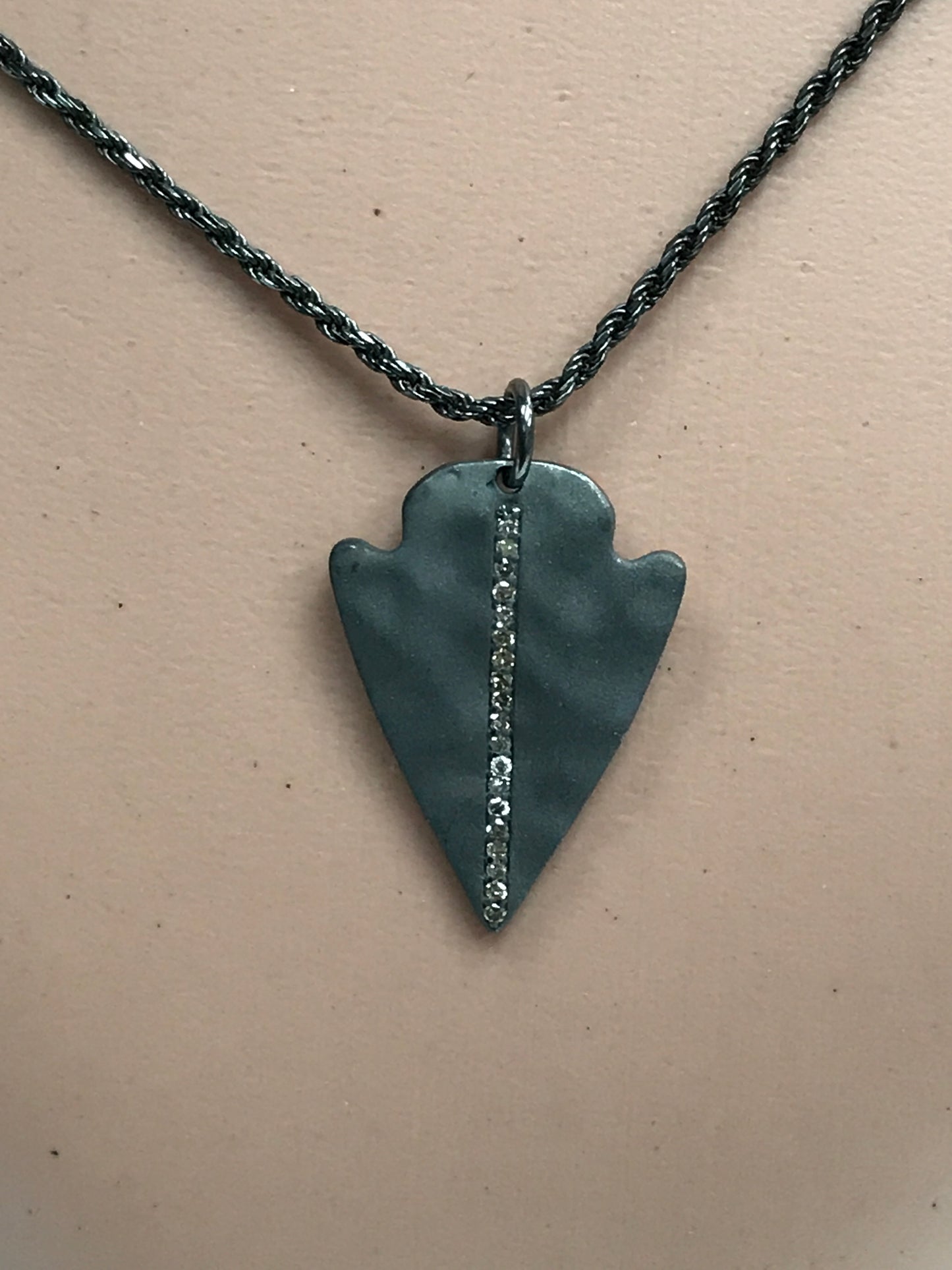 Silver Pave Diamond Pendant