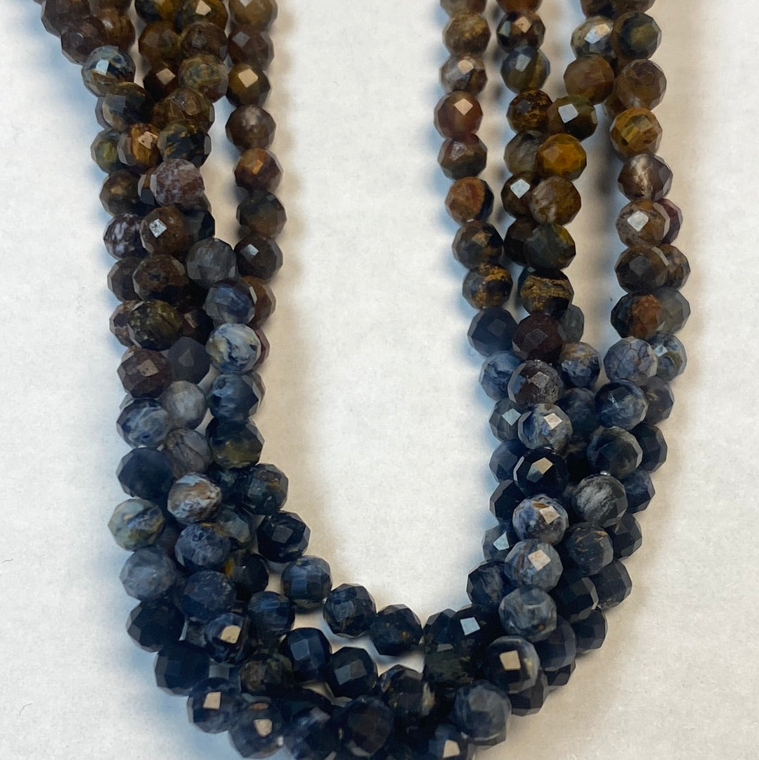PIETERSITE  BEADS ROUND FACETED 3-4MM