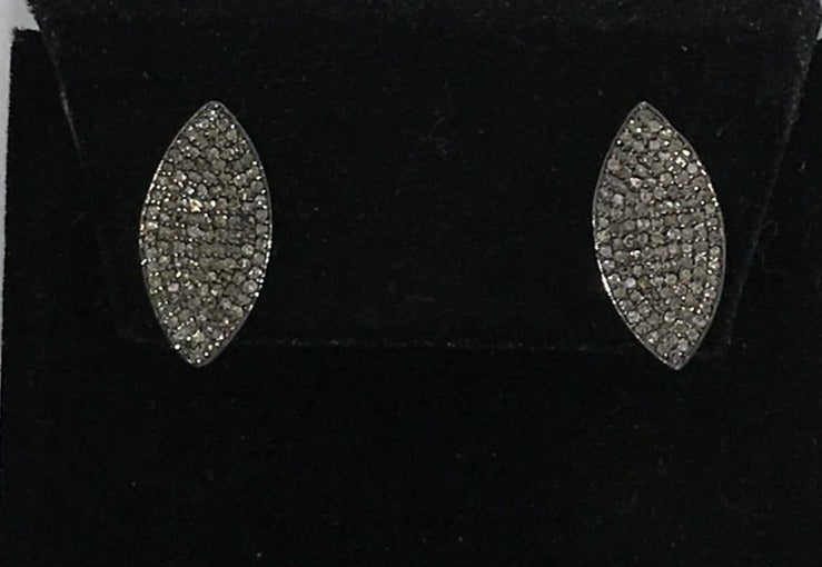 Oval Shape Diamond Earring Stud
