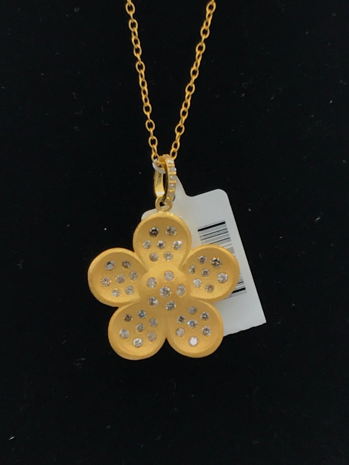 Flower Shape Diamond Pendant .925 Oxidized Sterling Silver Diamond Pendant, Genuine handmade pave diamond Pendant.