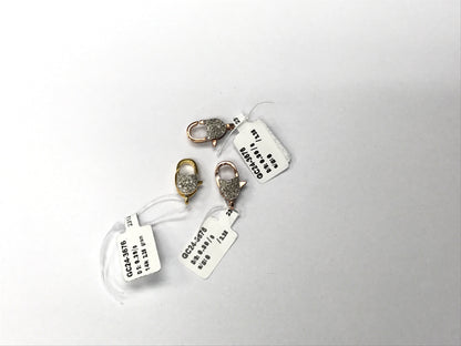 14k Solid Gold Diamond Clasps